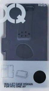 Xqisit Black Wallet Case Viskan For HTC One A9 Protective Book Folio Cover - Picture 1 of 12