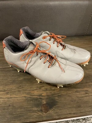 FootJoy Size 7.5 Medium DNA Men's Golf Shoes-Grey/Orange 53446 - Image 1 of 4