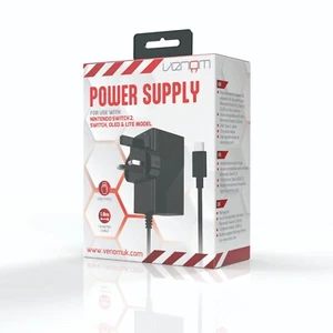 Venom Nintendo Switch 2 Fast Charge 60W Power Adaptor - 1.8m length (UK Only) - Picture 1 of 11