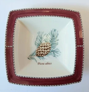 Wedgwood Sarah's Garden Square Sweet Dish - Picea Abies - Picture 1 of 7