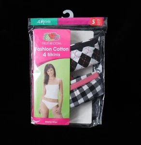 Fruit of the Loom Fashion 100% Cotton 2 Bikinis Slips Size 5 Small Rare NOS 2008 - Picture 1 of 12