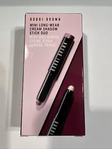 Bobbi Brown Mini Long Wear Cream Eye Shadow VANILLA & DUSTY MAUVE Duo Set Boxed - Picture 1 of 3