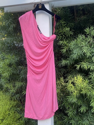 Abito a spalla Love Moschino cotone rosa caramella IT taglia 44