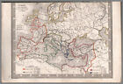 1841/1842 Document Carte Monin Europe Sous Constantin (Carte Originale )