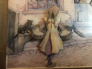ANTON PIECK 3D Shadow Box Paper Art Framed Picture - The Market Village" Bakery - Picture 1 of 11