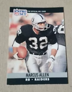 1990 Pro Set Football Card #538 Marcus Allen - Los Angeles Raiders - Picture 1 of 2