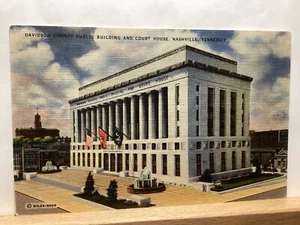 City Hall and County Court House: Nashville, TN - Cartolina d'epoca - Foto 1 di 3