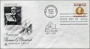 US ARTCRAFT FDC 1960. "HONRANDO A THOMAS G. MASARYK" - Imagen 1 de 1