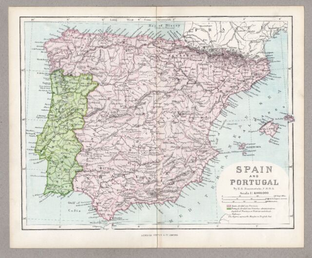 Mapa de espanha e portugal