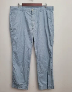 Polo Ralph Lauren Hombres Pantalones Suffield 38x30 Azul Frente Plano Pima Algodón Chino - Imagen 1 de 10