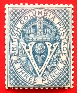 Vancouver Island #7a Pale Blue Seal of British Columbia MNG - Picture 1 of 1