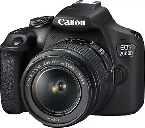 Canon 2000D 24,1 megapixel fotocamera reflex digitale con 18-55 f/3.5-5.6 III - 2 anni di garanzia - Foto 1 di 4