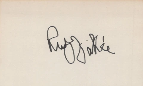 Rudy Vallee signed 3x5 index card Vintage Cover