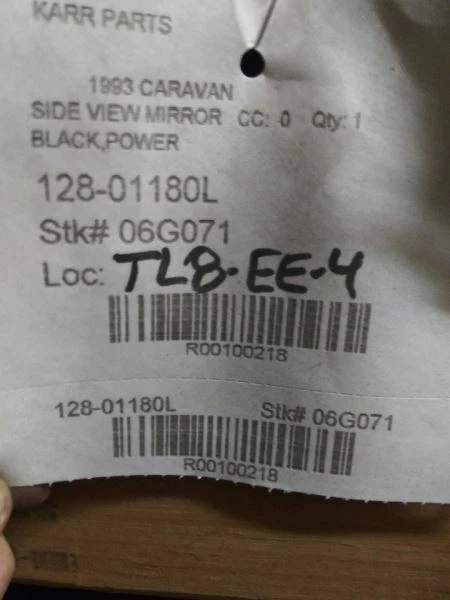 Espejo retrovisor lateral eléctrico sin calefacción para caravana 92-95 100218 Foto 1 de 1