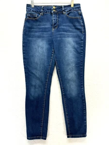 Royalty For Me Skinny Jeans Women's Size 8 - Medium Wash Stretch Ankle High Rise - Picture 1 of 12