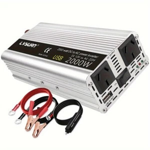 800W/2000W 12V-220V Car Inverter 2AU Sockets, USB, for Laptop/Outdoor - Picture 1 of 9