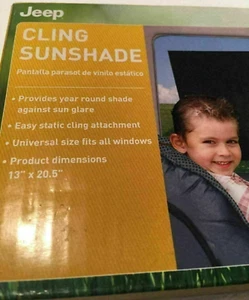 JEEP Cling Sunshade 2 Pack for Baby Toddler; Safety Privacy - Picture 1 of 2