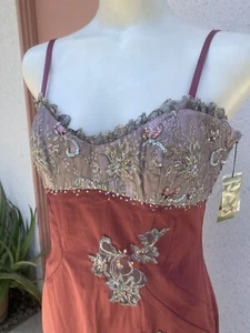 💕 Evening Cocktail Dress Size 10 Y2k NWT Julian Joyce - Picture 1 of 8