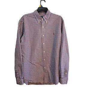 Ralph Lauren Polo Langarm Hemd rot blau kariert Button Down Größe XL TG - Bild 1 von 7