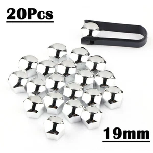 20x Chrom Kappen Für Auto Radschrauben Radmuttern Abdeckungen Abdeckkappen 19mm - Bild 1 von 8