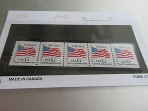Mint NH US Scott #2890 Plate #A4435 PNC Strip of 5 . Scarce Key - Picture 1 of 2