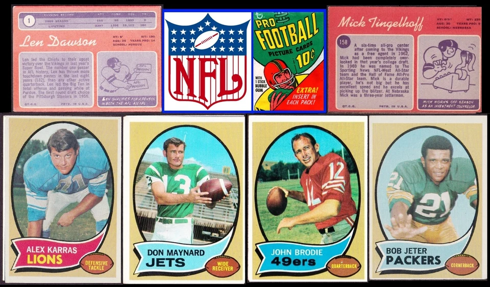 1970 NFL Topps single cards - Image 1 of 1