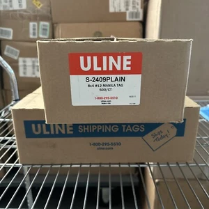 Uline S-2409 Manila Shipping Tags - #12, 8 x 4", Plain - Picture 1 of 3