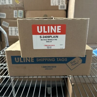 Uline S-2409 Manila Shipping Tags - #12, 8 x 4", Plain - Image 1 of 3
