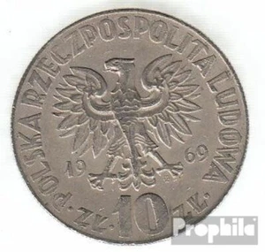 Poland km-no. 51 1969 very fine Copper-Nickel 1969 10 Zlotych Coperni - Picture 1 of 1
