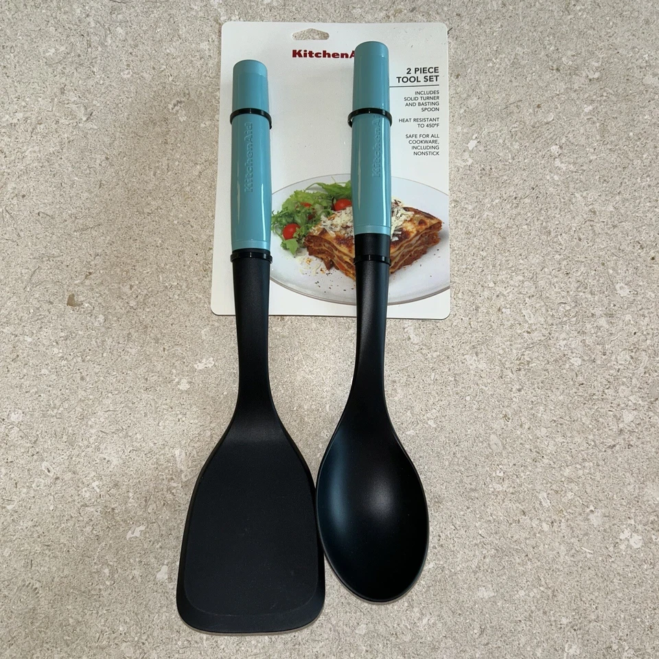 New Teal Turquoise KitchenAid Solid Turner & Basting Spoon Kitchen Tools - Image 1 of 1