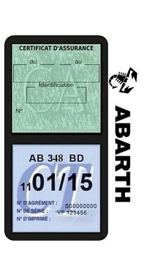ABARTH VD48 étui 2 Pochette Assurance Et CT Voiture Assurdhésifs® Stickers Auto • 11.29€