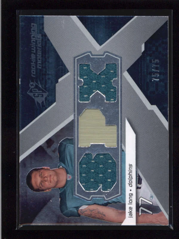 JAKE LONG 2008 SPX ROOKIE WINNING MATERIALS DUAL JERSEY #75/75 AH1482 - Image 1 of 1