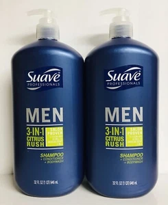 2 Pack Suave Professionals~ Citrus Rush 3-in-1 Shampoo, Conditioner & Body Wash - Picture 1 of 2