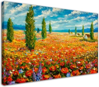 Póster pintura al óleo prado floral Claude Monet paisaje impresionista floral Foto 1 de 4