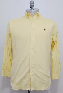 RALPH LAUREN 'CLASSIC FIT' YELLOW BUTTON UP L/S SHIRT POLO LOGO (16.5-32/33) - Picture 1 of 4