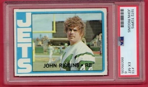 1972 Topps #13 John Riggins Rookie RC NY Jets PSA 6 EX-MT Football Card HOFER - Bild 1 von 2