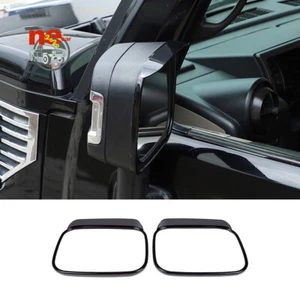 Black Rearview Mirror Rain Eyebrow Frame Cover Trim For Humme-r H2 SUV 2003-09 - Bild 1 von 9