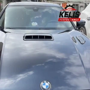 Glossy Carbon Fiber Look Car Hood Scoop Air Flow Intake Vent – Universal Bonnet - Picture 1 of 5