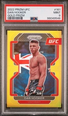 2022 Panini Prizm UFC Dan Hooker Gold Prizm /10 PSA 9 #161 - Image 1 of 2