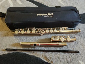 Mendini by Cecilio Model: MFE-N  Beginner Flute /Silver W Case - Picture 1 of 7