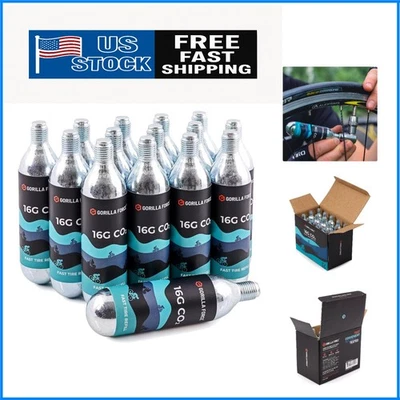 Fast-Inflation 16g CO2 Cartridges - Essential Gear for Cyclists (Pack of 15) - Image 1 of 4