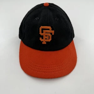 Vintage San Francisco Giants Hat Cap Fitted Medium Black Orange MLB Baseball 50s - Picture 1 of 7