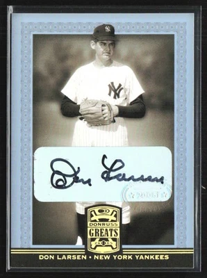 唐·拉森 2005 年 Donruss Greats 签名 HoloFoil 签名 A #18 纽约洋基队 — 第 1/2 张图片