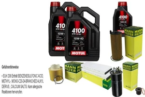 MANN Inspektionspaket 11 L MOTUL 4100 SYN-nergy SPEC 10W40 für Audi A6 Allroad - Bild 1 von 12