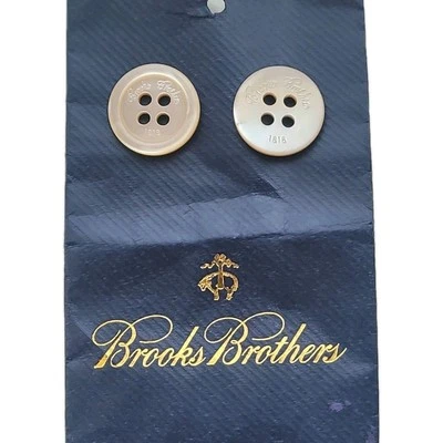 (2) Brooks Brothers 1818 Replacement Buttons 15mm" Cream - Image 1 of 4