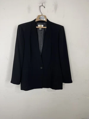 Chaqueta Blazer Talbots Mujer Negra Un Botón Talla 16 Negocios Informal Carrera Foto 1 de 4