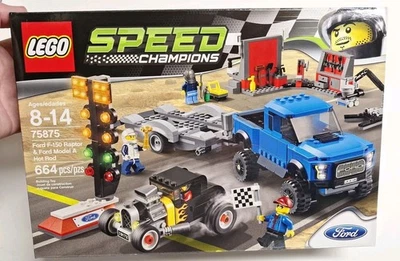 LEGO Speed Champions Ford F-150 Raptor & Model A Hot Rod 75875 New Sealed Box - Image 1 of 4
