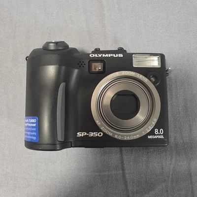 Olympus Digital Camera SP-350 8.0MP Black Tested and working - Image 1 of 4