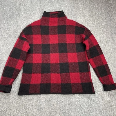 Свитер женский Tahari размер большой ложный вырез буйвол клетчатый мериносовая шерстяная смесь вязаный - Изображение 1 из 4