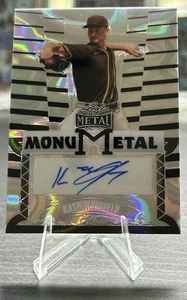 2024 Leaf Metal Kash Mayfield Auto /25 Monumetal Silver Lava Padres Card #MM-KM2 - Picture 1 of 2